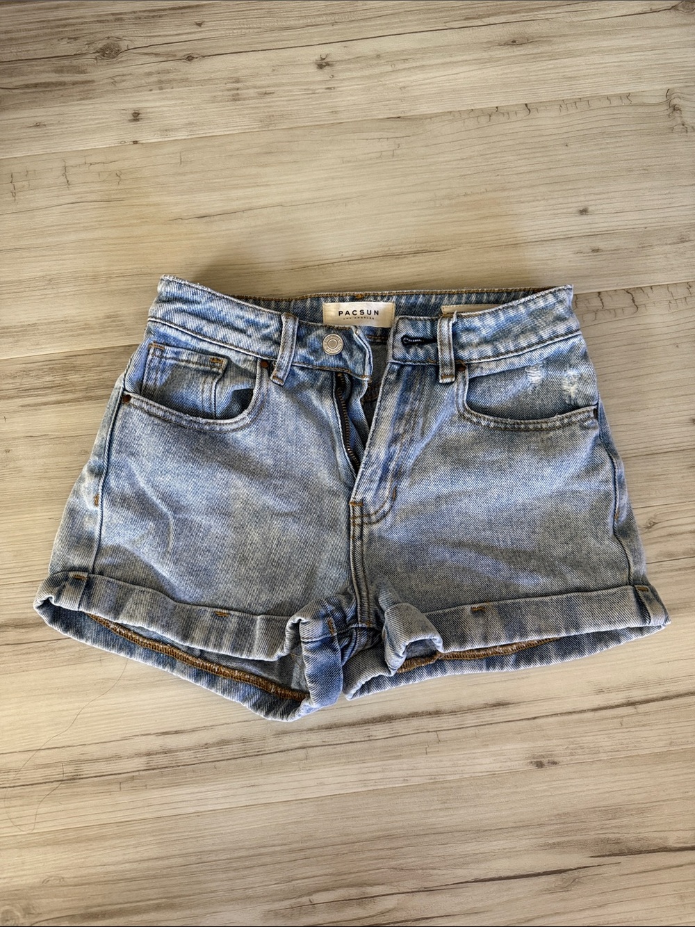 PACSUN Light Blue Mom Shorts
